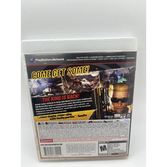 Duke Nukem Forever PS3 Sony Playstation 3 Complete in Box CIB - TESTED - Picture 3 of 7